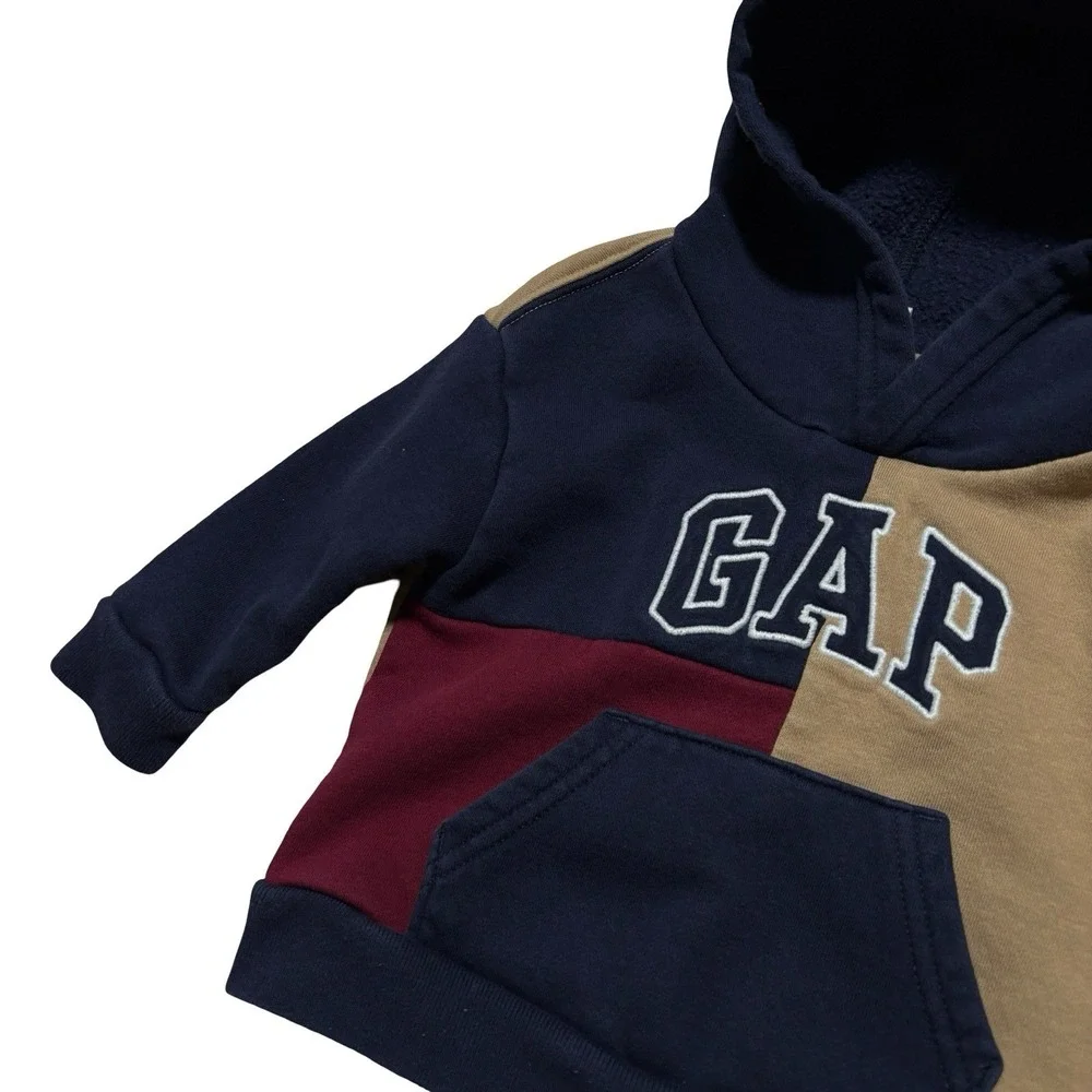 Baby GAP 6-12M Pullover Color Block Hoodie 12 x 12